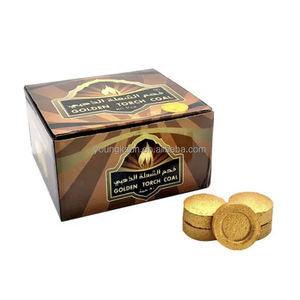 <span class=keywords><strong>Charbon</strong></span> à <span class=keywords><strong>chicha</strong></span> rond en bois de fruit d'Oman YKS, laque dorée, torche dorée, <span class=keywords><strong>charbon</strong></span> sans fumée, allumage instantané pour encens - Product Image 5