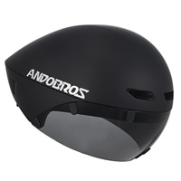 Casque de vélo de route aérodynamique pour triathlon, matériau PC/EPS, universel quatre saisons, unisexe adulte, visière incluse