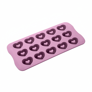 Molde de silicona para Chocolate rosa en forma de corazón, herramienta ecológica de alta calidad para pasteles, seguro desechable para alimentos para glaseado, bolsa Simple - Product Image 2