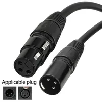 Câble audio professionnel XLR 3 broches mâle-femelle OFC blindé tressé pour microphone de scène OEM MOQ 50 pièces