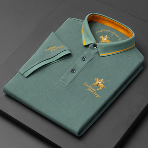 Polo Ricamata da <span class=keywords><strong>Uomo</strong></span> a Maniche Corte, Tinta Unita, Casual, <span class=keywords><strong>Slim</strong></span>-<span class=keywords><strong>Fit</strong></span>, Vendita all'Ingrosso - Product Image 3