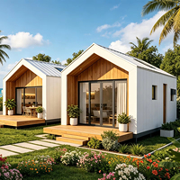 Maisonnette modulaire préfabriquée en structure acier avec design moderne et caractéristiques respirantes pour hôtels, villas et complexes balnéaires