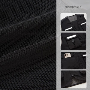 <span class=keywords><strong>Gilet</strong></span> réfléchissant personnalisé de haute qualité avec logo, pour hommes, vente en gros d'usine, multi-poches, <span class=keywords><strong>gilet</strong></span> de sécurité haute visibilité - Product Image 4