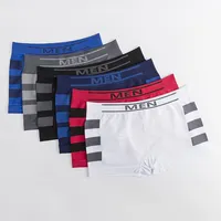 RTS-M013 ready to ship in stock wholesale mens boxers polyester seamless boxer briefs boxer shorts for mens underwear