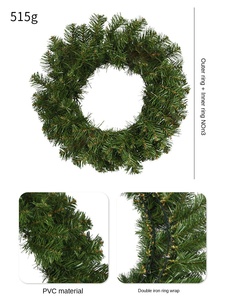 PVC <b>Christmas</b> Wreath Party <b>Garland</b> with Pine Needles for Door Hanging <b>Decorations</b> Home Shopping Malls Hotels Scenes Layout - Product Image 6