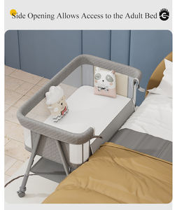 Berceau d'hôpital pour bébé en métal multifonctionnel, <span class=keywords><strong>lit</strong></span> de bébé portable moderne avec moustiquaire - Product Image 4