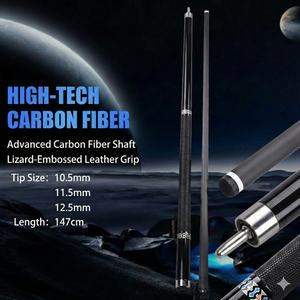 Taco <span class=keywords><strong>de</strong></span> Billar Profesional <span class=keywords><strong>de</strong></span> Fibra <span class=keywords><strong>de</strong></span> Carbono <span class=keywords><strong>de</strong></span> 2 Piezas, Baja Deflexión, Punta <span class=keywords><strong>de</strong></span> 12.5mm, Junta <span class=keywords><strong>de</strong></span> Liberación Rápida, 58 Pulgadas, para Bola 8 y Bola 9 - Product Image 2