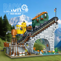 JIESTAR 59164 1987 Piezas Serie Vista Urbana Bloques de Construcción de Ferrocarril Modelo de Bloques de Construcción Juguete Educativo Técnico Regalo Festivo