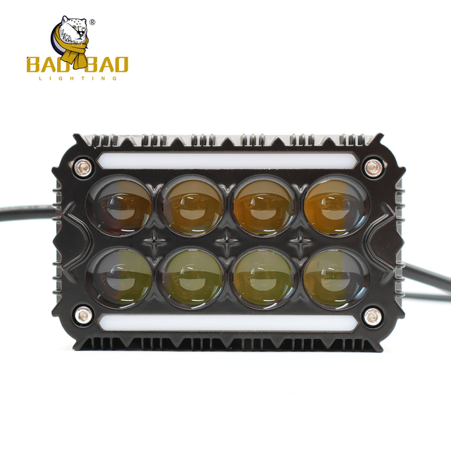 LED Light Factory Moto Projector Lens Led Light for Bike Motorcycle RGB White Yellow Dual Color Light Bikelight Motorcycle
