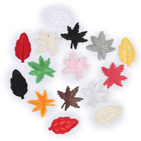 Patchs brodés Feuille d'érable thermocollants pour réparation de vêtements, doudounes et patchs décoratifs pour linge d'hôtel