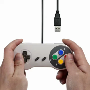เกมแพดแบบมีสาย USB เข้ากันได้กับ <span class=keywords><strong>Nintendo</strong></span> NES PC MAC จอยสติ๊กแผงควบคุมเกมวินเทจสำหรับ SNES - Product Image 5