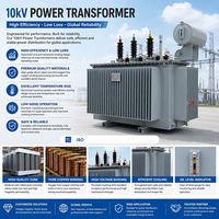 Transformator Daya Celup Minyak S11-400KVA 10KV Low Loss, Transformator Distribusi Step Down untuk Transformator Gardu Induk