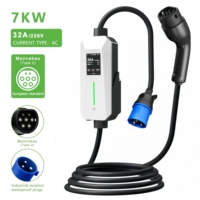 Nuevo Cargador Portátil para Vehículos Eléctricos de 32A y 7kW, Tipo 2 IEC 62196-2, IP66, Impermeable, con Doble Protección de Temperatura
