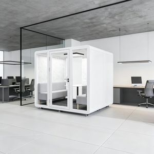 Cabina Telefónica Acústica Modular Compartida, Móvil, Silenciosa e Insonorizada, para Oficina, <span class=keywords><strong>Sala</strong></span> <span class=keywords><strong>de</strong></span> <span class=keywords><strong>Reuniones</strong></span> Multipersonal - Product Image 3