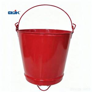 Seau d'extinction d'incendies Jinkai en acier doux, enduit de poudre, durable, portable, classe A, pour incendies forestiers, eau/sable - Product Image 5