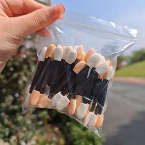 Ensemble ultime de 50 pinceaux de maquillage synthétiques ronds pour estomper les fards, contour du visage, manche en strass - Product Image 6