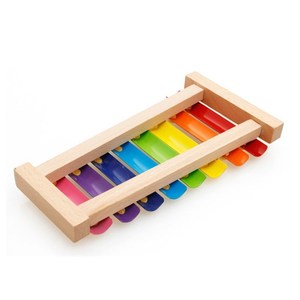 Xylophone en bois coloré en gros pour enfants, instrument de musique Orff avec touches arc-en-ciel et maillet - Product Image 5