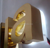 Enseigne lumineuse personnalisée pour salon de beauté, signalétique éclairée, logo mural 3D lumineux, logo métallique 3D découpé au laser