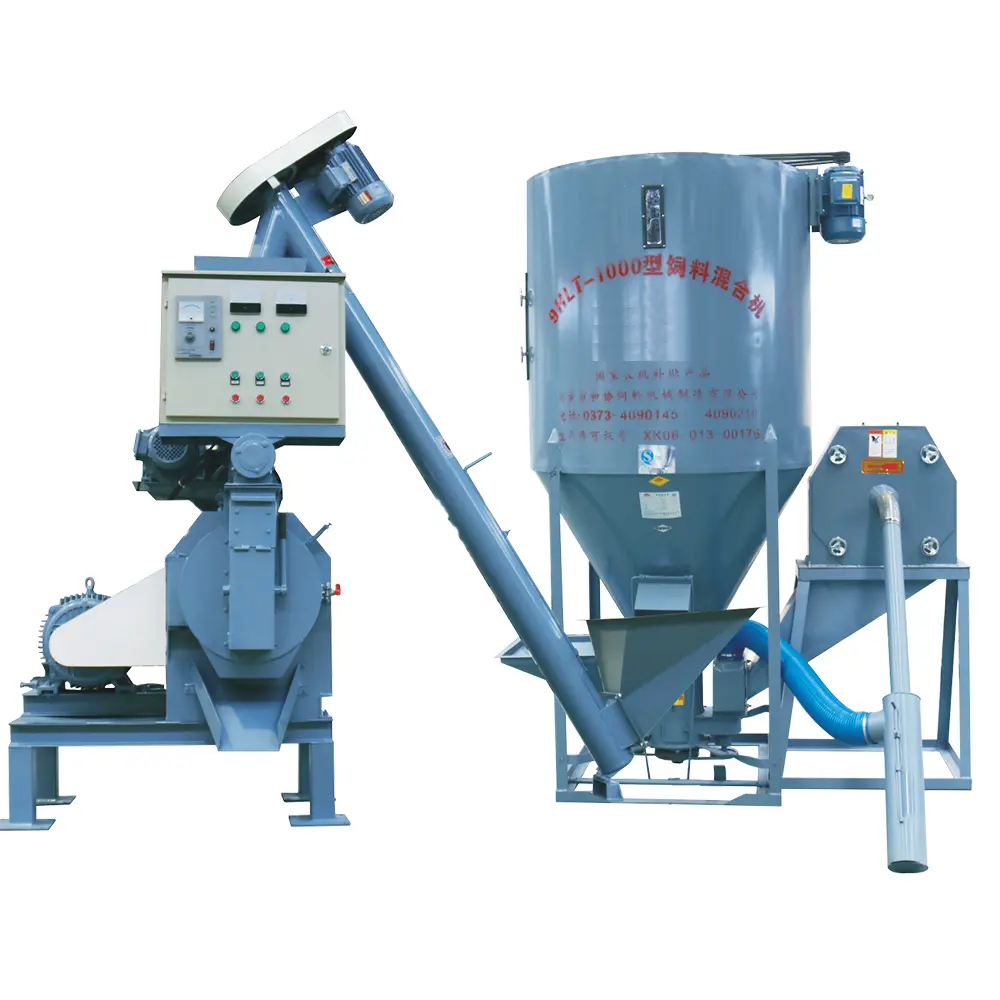 Simples Chicken Feed Making Machine Mix Alimentação Animal Plant Poultry Feed Grinder E Mixer Para Pequena Fazenda