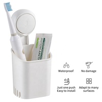Cootaili — gobelet mural sans perceuse, gobelets réutilisables, puissant sous vide, porte-dentifrice et brosse à dents pour salle de bain