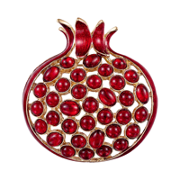 Vergulde legering granaatappel fruit broches unisex sieraden veiligheidsspelden voor cadeau feest jassen pakken