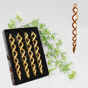 Glass Icicle Ornaments <strong>Winter</strong> Home <strong>Decorations</strong> for Christmas Tree Hanging Ornaments - Product Image 2