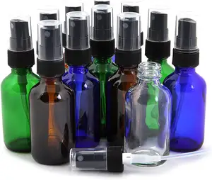 R 2023新趋势批发化妆品包装玻璃瓶喷雾圆形透明蓝色黑色15毫升30毫升50毫升100毫升玻璃瓶