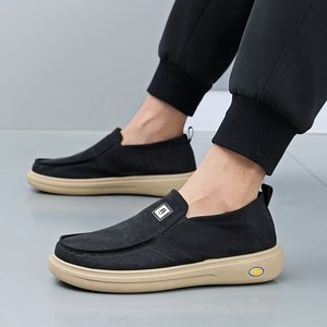 Chaussures en <span class=keywords><strong>toile</strong></span> respirantes pour hommes, design <span class=keywords><strong>sans</strong></span> <span class=keywords><strong>lacets</strong></span>, semelle légère en PVC, confortables pour l'intérieur et l'extérieur, baskets décontractées, tendance 2026 - Product Image 1