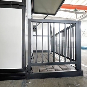Villa conteneur pliable et extensible avec terrasse panoramique, auvent imperméable, main courante <span class=keywords><strong>de</strong></span> sécurité, sol WPC anti-corrosion - Product Image 5