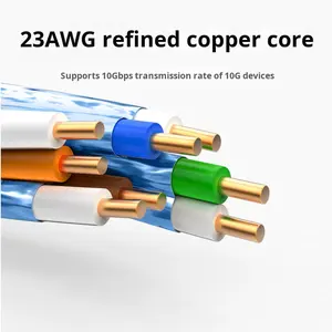 유리한 가격 수락 맞춤형 홈 오피스 쉬운 배포 Cat7 네트워크 케이블 SFTP 고속 Cat7 이더넷 케이블 - Product Image 3