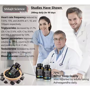 Ashwagandha e Shilajit Cápsula Orgânica para Homens Sea Moss Semente Preta Açafrão Lions Mane Herbal Suplemento OEM Supply - Product Image 3