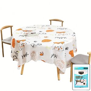 Manteles Redondos de Plástico a Cuadros al por Mayor, Manteles Desechables Decorativos para Mesas Redondas de Comedor y Cocina - Product Image 2
