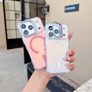 <span class=keywords><strong>Coque</strong></span> transparente antichute et magnétique à changement de couleur pour <span class=keywords><strong>iPhone</strong></span> 17 Pro Max avec support d'objectif et compatible charge sans fil - Product Image 6