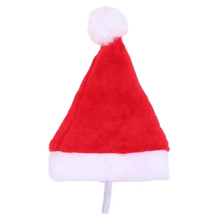 Christmas Pet Cat Dog Santa Claus Hat Christmas Xmas New Year Christmas Dog Hat Fleece Pet Dog Cat Hats For Celebration