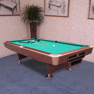 Table de billard à retour de boule à usage commercial professionnel Table de billard à cadre en bois/aluminium durable de 9 pieds avec pieds réglables - Product Image 4