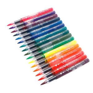 Marcadores de Tatuajes Temporales UV No Tóxicos, 8 Colores, Marcador de Tatuajes Borrable en Seco y Húmedo, Pintura Facial Brillante en la Oscuridad, Graffiti <span class=keywords><strong>para</strong></span> Niños y Adultos - Product Image 1