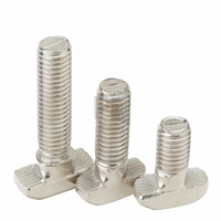 Vis de connexion en acier nickelé robuste M5 M6 M8 à tête de marteau en T pour profilés en aluminium EU20/30/40/45