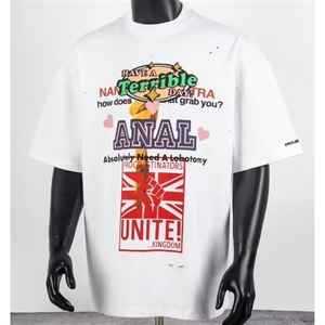 T-shirt bianca da <span class=keywords><strong>uomo</strong></span> Project G/R di tendenza, <span class=keywords><strong>abbigliamento</strong></span> estivo da <span class=keywords><strong>uomo</strong></span> a maniche corte, <span class=keywords><strong>taglie</strong></span> forti, colore unico, personalizzabile - Product Image 1