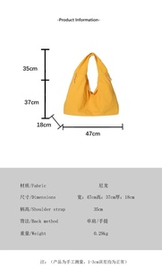Công Suất Lớn <span class=keywords><strong>Hobo</strong></span> Tote Vai Túi Với Xử Lý Có Thể Gập Lại Dây Kéo Đóng Cửa Phong Cách Lười Biếng Polyester Lót Cho Công Nhân - Product Image 2