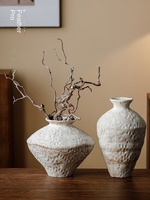 Jingdezhen vas keramik Vintage putih model klasik, vas keramik jatuh salju, dinding bagus, angin halus, tembikar kasar, baru, Zen China