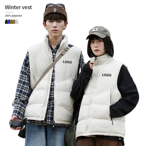 Gilet Caldo Invernale Piumino Imbottito da <span class=keywords><strong>Uomo</strong></span> 100% Poliestere Unisex Trapuntato Personalizzato Giacca Senza Maniche - Product Image 1