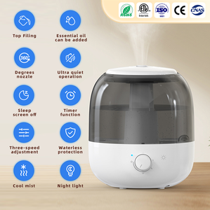 Hot Promotion Portable App-<b>controlled</b> <b>USB</b> 51-100 mL High-quality Plastic White Noise Ultrasonic Air Fragrance Humidifier - Product Image 2