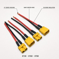 Câble de connexion pour batterie XT30 XT60 XT90, boîtier PBT, conducteur en cuivre nu, longueur personnalisée, OEM ODM