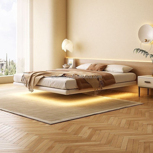 Base de Cama Flotante Moderna de MDF Personalizada OEM, Precio Competitivo Directo de Fábrica, para Hoteles, Dormitorios y Escuelas - Product Image 2