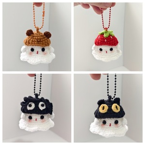 Porte-clés crochet fantôme Halloween jouet fantôme tricoté à la main joli cadeau porte-clés léger - Product Image 4