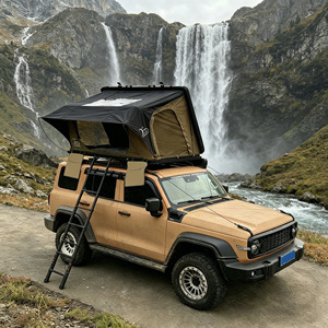 Tenda <span class=keywords><strong>da</strong></span> Tetto Rigida in Alluminio con Lucernario Panoramico e Apertura Laterale, Tenda Pieghevole per Auto SUV 4x4 e <span class=keywords><strong>Campeggio</strong></span> Fuoristrada - Product Image 4