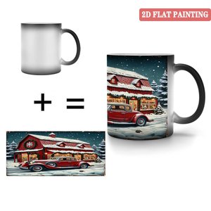 Ceramic Heat Color Changing Magic Mug 11oz Frosted Black <b>Desk</b> Drink Cup For <b>Study</b> Room - Product Image 4
