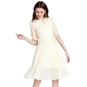 2021 Sweet Style Summer Dress Clothing Factory Women Ladies Wear Polka Dot Dress