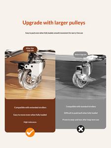 Carrello Portafrutta e Verdura da Cucina, Cestino per Verdure di Grande Capacità, Carrello Mobile per Conservazione Frutta e Verdura - Product Image 5