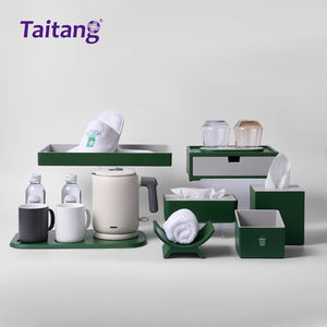 Fournitures hôtelières en gros, articles divers pour hôtels, ensemble d'accessoires de chambre d'hôtel en résine vert foncé - Product Image 4